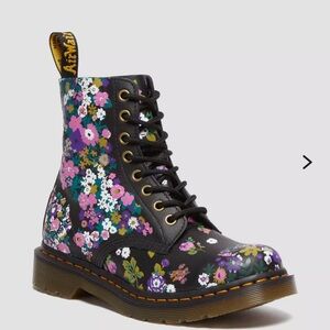 Dr. Martens Women's Black Multi-Color Floral Boots
